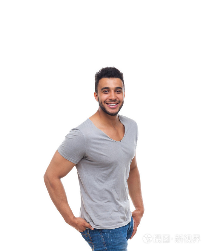 随便的人幸福的微笑年轻的帅小伙照片-正版商用图片0rw15u-摄图新视界