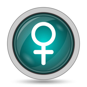 女性标志图标, 网站按钮白色背景