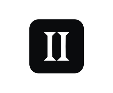 排名标记罗马数字2键入二在字母表字母标志标记标志标志设计插图为