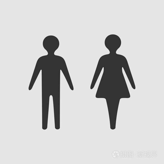 矢量符号女人和男人