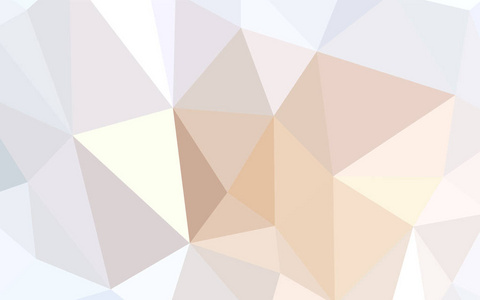 浅橙色矢量多边形图案。带有三角形的彩色抽象插图。全新设计为您的企业