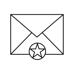 邮件图标矢量隔离在白色背景为您的 web 和移动应用程序设计, 邮件徽标概念
