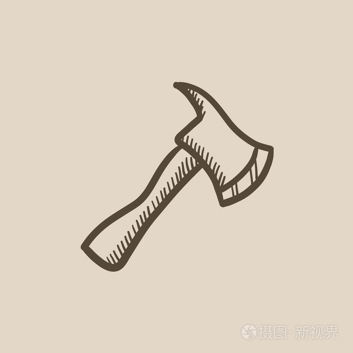 消防斧素描图标插画-正版商用图片0rwdq2-摄图新视界