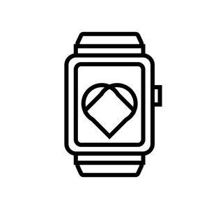 Smartwatch 图标矢量隔离在白色背景为您的 web 和移动应用程序设计, Smartwatch 徽标概念