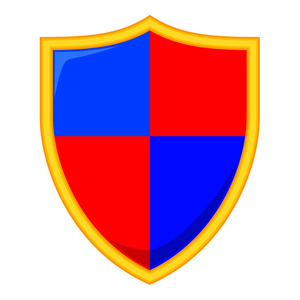 彩色卡通十字盾照片