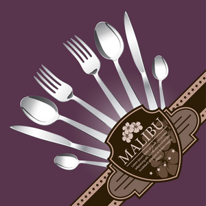 紫丁香背景餐厅菜单设计