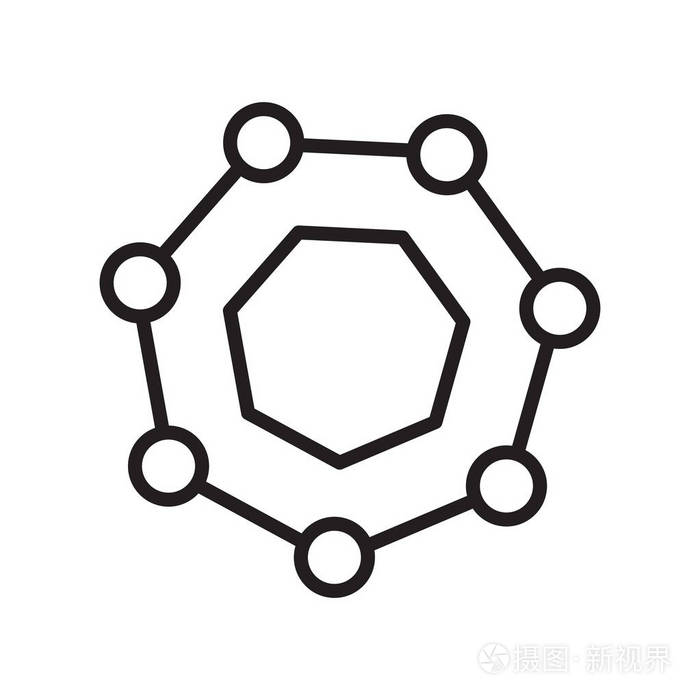 摄图新视界 插画 教育 六角形图标矢量隔离在白色背景为您的 web 和