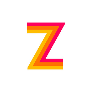 现代矢量徽标字母 z. z 字母设计向量