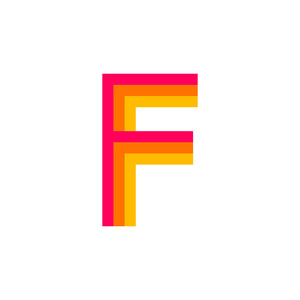 现代矢量徽标字母 f f 字母设计向量