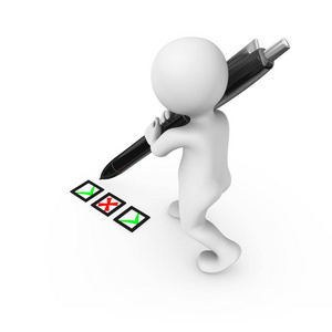 选择概念.3d 渲染插图照片