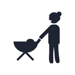 母亲和婴儿图标矢量隔离白色背景为您的 web 和移动应用程序设计, 母亲和婴儿徽标概念