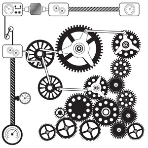 抽象的齿轮齿轮