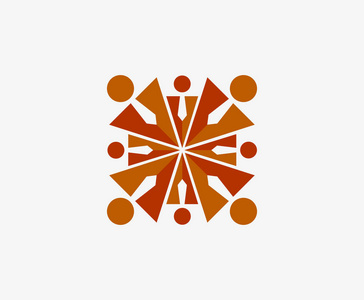 集团社区商务策划会计投资橙色徽标设计理念
