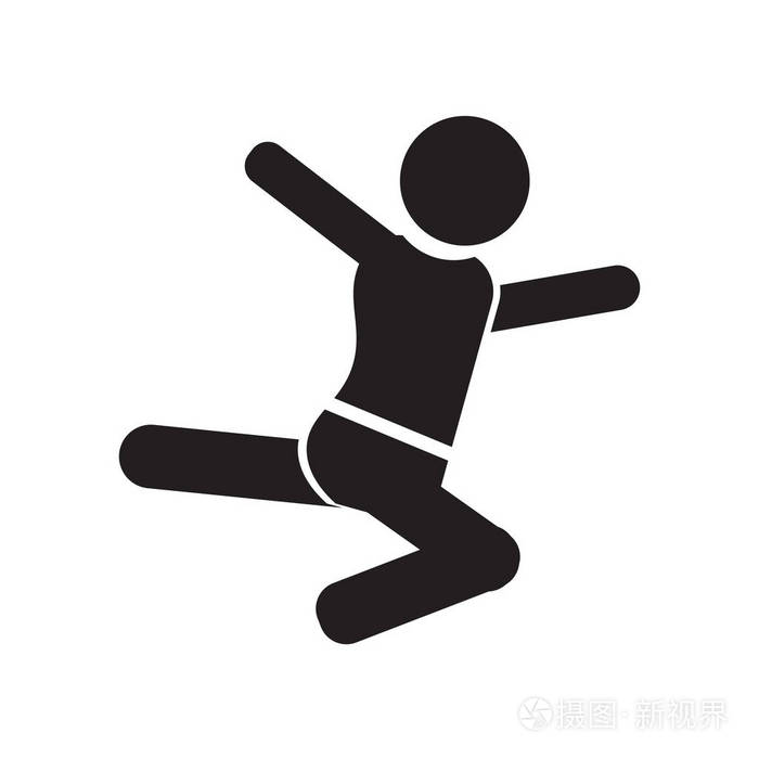 舞蹈运动图标矢量隔离在白色背景为您的 web 和移动应用程序设计