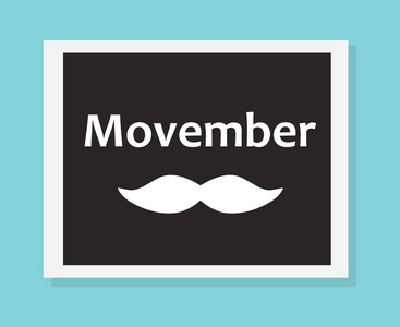 movember 概念 男性健康问题意识矢量插画