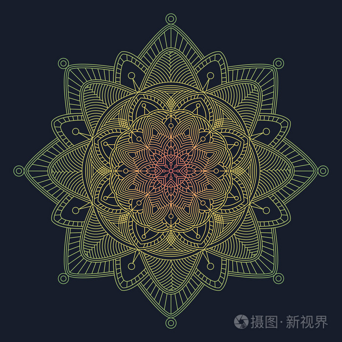 曼达拉背景. 民族装饰元素.