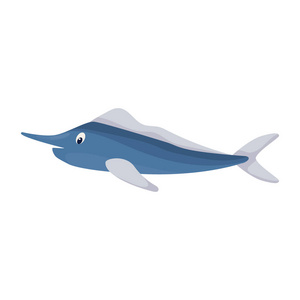 金枪鱼鱼海洋动物海水自然食品矢量插画。海鲜海运字符