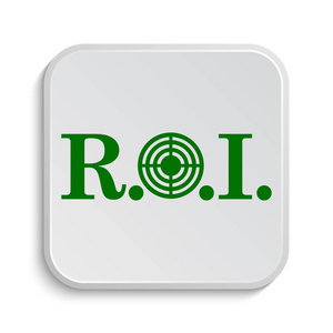 Roi 图标。白色背景上的互联网按钮