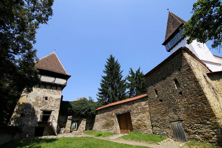 Mesendorf 萨克森强化教会, 在特兰西瓦尼亚, 罗马尼亚中心