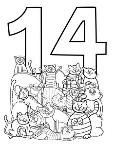 简笔画猫图色图片