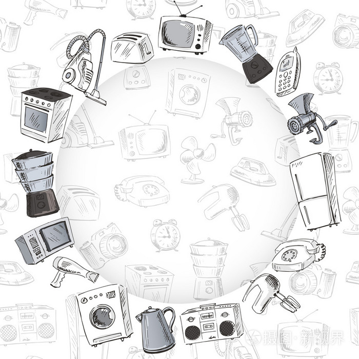 手绘家用电器