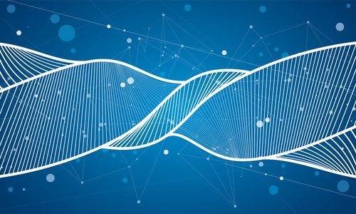 矢量积蓝色橙色球有光泽的蓝色金属球环绕对象为你项目设计