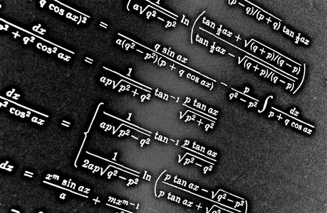 黑色背景 Hdr 上的大量数学公式