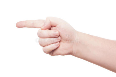 手用食指指点图片