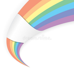 彩虹色中的抽象形状