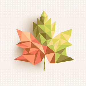 秋季三角叶构图概念回归图片