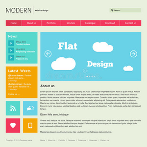 平面网页设计模板。