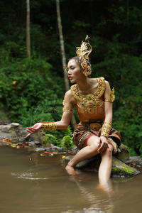 泰国传统戏剧服装美女
