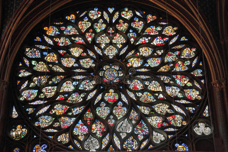 建筑学 地标 颜色 后堂 小教堂 古董 法国 玻璃 窗格