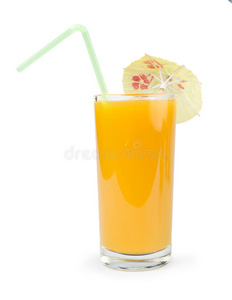 玻璃杯里有桃子汁