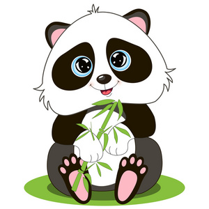 熊猫的微笑微笑熊猫卡通矢量图像照片