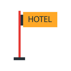 酒店图标矢量隔离白色背景为您的 web 和移动应用程序设计, 酒店徽标概念