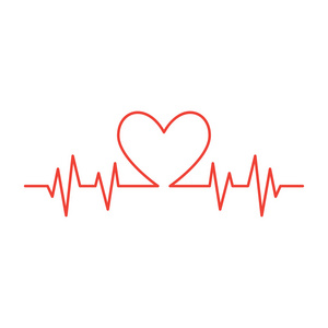 悸动的心医疗图标的心动图照片