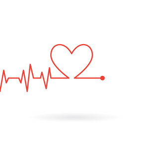 悸动的心医疗图标的心动图照片