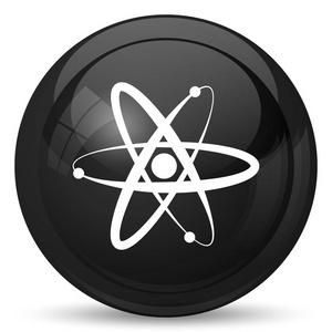 原子图标。白色背景上的互联网按钮
