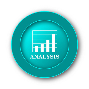 分析图标。白色背景上的互联网按钮
