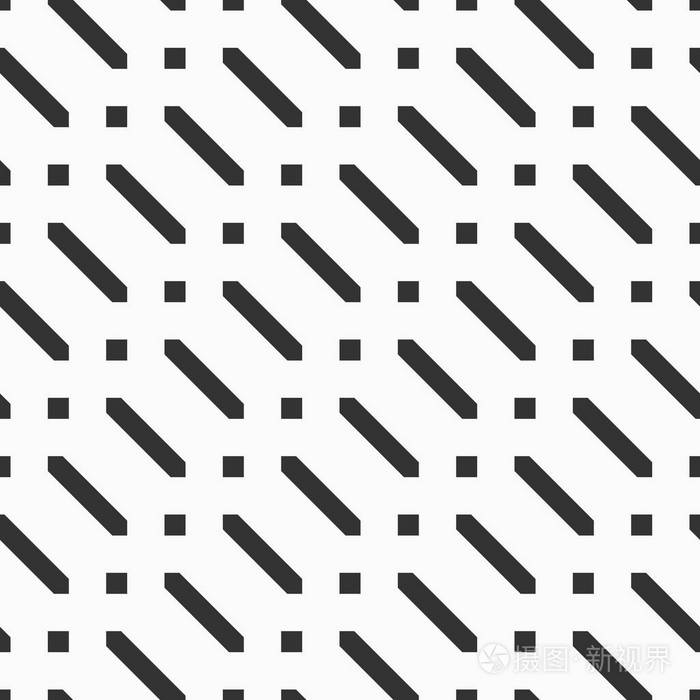 对角线排列.几何格子.瓷砖图案.简单的图形打印.矢量单色背景