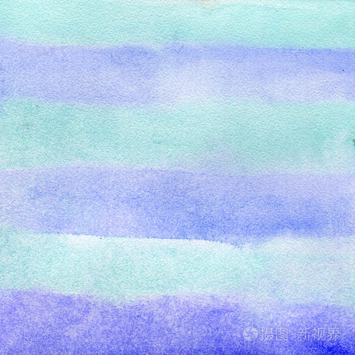 插图描绘的条纹的背景纹理蓝色和浅蓝色的色调.水彩, 湿效果