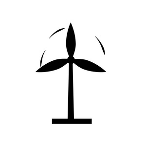 风尘涡轮农场风机图标矢量隔离白色背景为您的 web 和移动应用程序