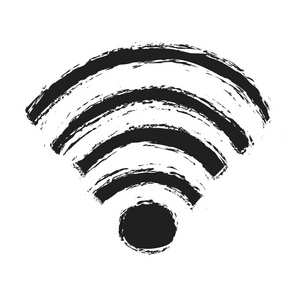 孤立的 grunge wifi 符号