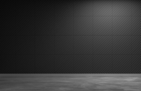 黑墙背景墙 3d 面板背景 3d 渲染