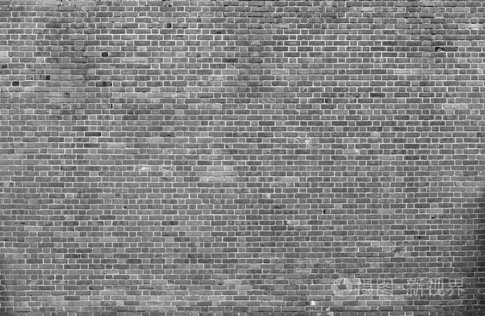 特写的自然老复古风化灰色没有贴满实心砖墙抽象空间背景砌砖建筑和