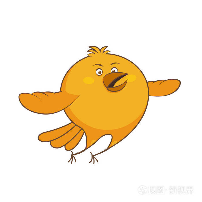 字符卡通鸡飞行, 贴纸图释, 网站, 信息图形, 视频, 动画, 网站