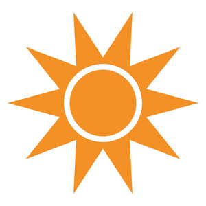 抽象的黄色太阳,矢量图形照片