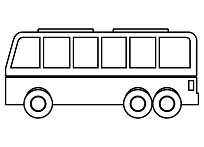 公交车辆运输图标设计图片