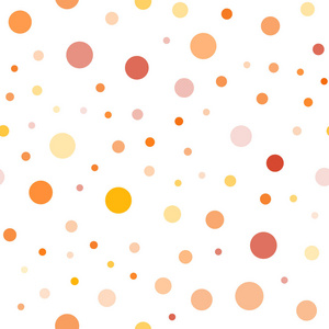 浅橙色矢量无缝背景与点。插图与一套闪亮多彩的抽象圆圈。名片模板, 网站